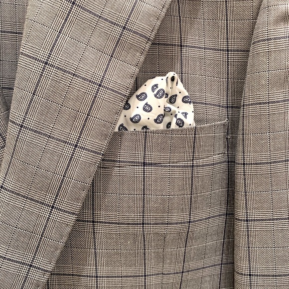 NWOT ROSSI MAN GRAY PLAID SIZE 34S - Picture 4 of 10